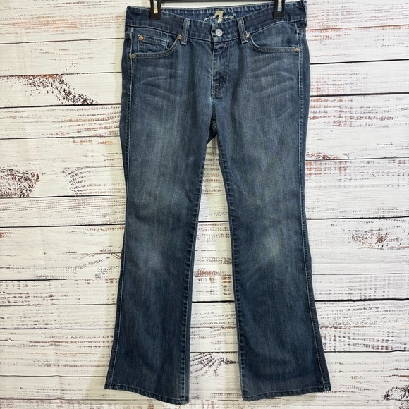 7 for all Mankind jeans A pocket size 30 dark wash Bootcut denim jeans - Picture 1 of 8